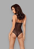 Teddy, sheer mesh, wide lace edge